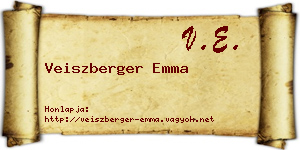 Veiszberger Emma névjegykártya